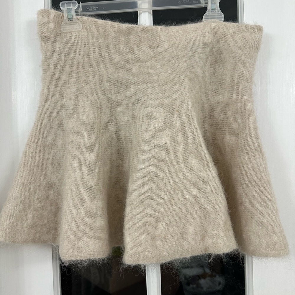 H&M Cream Wool Skirt (Size M)